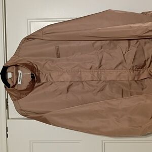 Madhappy Women's XL Tan Caramel Nylon Full Zip Jacket Oversized NWT